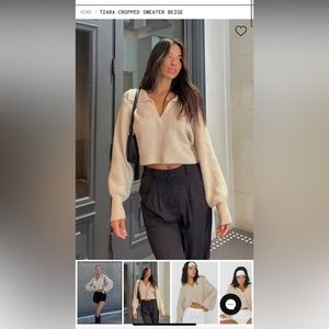 Princess Polly Tiara Cropped Sweater